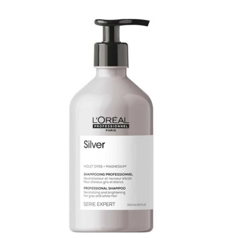 Loreal Professionnel Serie Expert Silver Sarı Gri ve Beyaz Saçlar İçin Renk Dengeleyici Mor Şampuanı 500ml