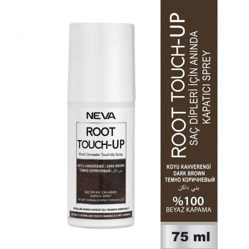 Neva Root Touch-Up Saç Dipleri İçin Anında Kapatıcı Sprey 75 ml - Koyu Kahverengi