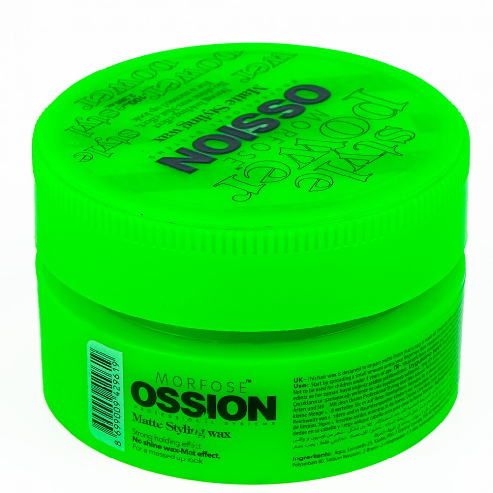 Morfose Ossion Matte Styling Wax Yeşil 100 Ml