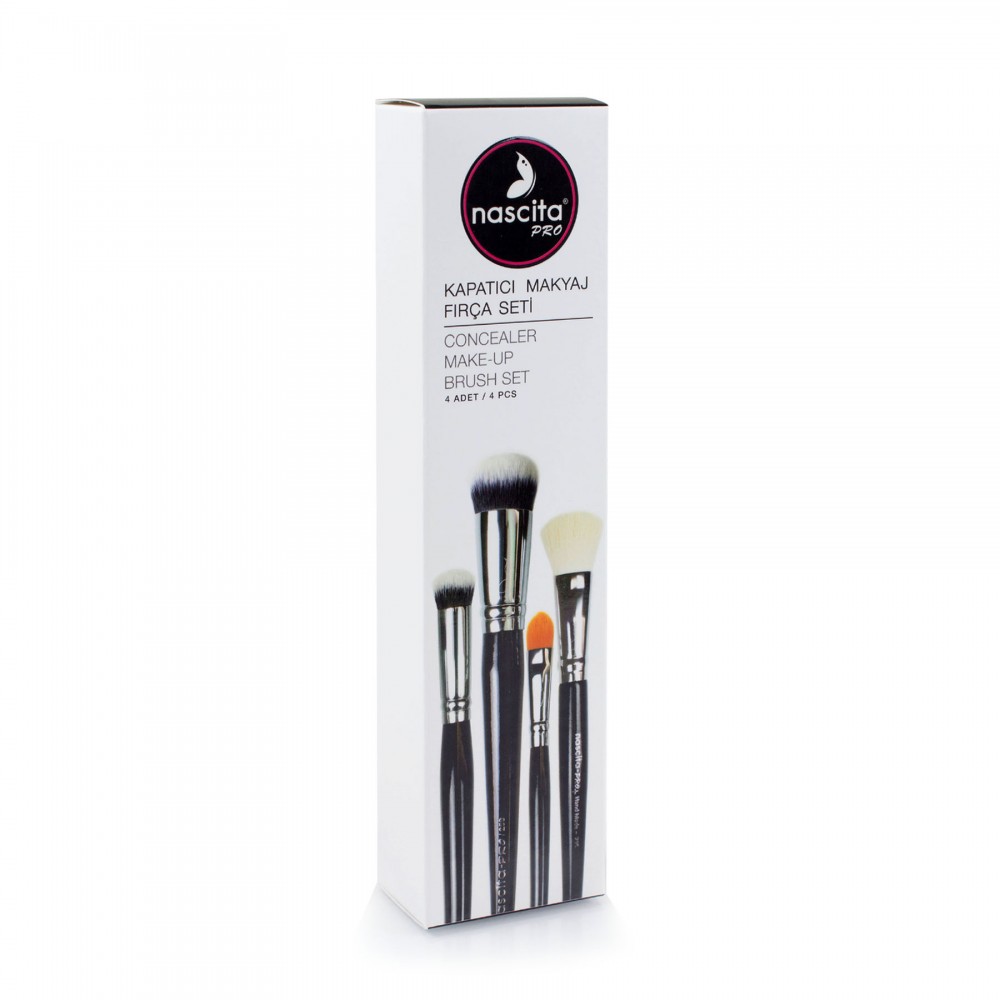 NASBRUSHSET51 Nascita Pro Kapatici Makyaj Firca Seti̇, 4 Lü